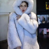 Hot selling Fashion Winter New Real Fox Fur Coat Women Hooded Natural Silver Red Fox Fur Jacket Female Thick Warm Outerwear