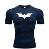 Bat Printed Men's Tight T-Shirt Running Compression Compression T Shirt Gym Fitness Jogging Short Sleeve Male Casual Shirt Tops