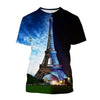 Paris Eiffel Tower Graphic T-shirt Men Women 3d Printed France Tees Tops Summer Casual Short Sleeve Oversized Tshirts Gift