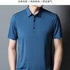 Solid Color Short-sleeved T-shirt Ice Silk Breathable Men's Business Casual Polo Shirt