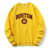 Boston City Us Founded In 1630 Men Hoody Warm Fleece Crew Neck Tracksuit Fashion Classic New Hoodie Sports Street Loose Hoodies