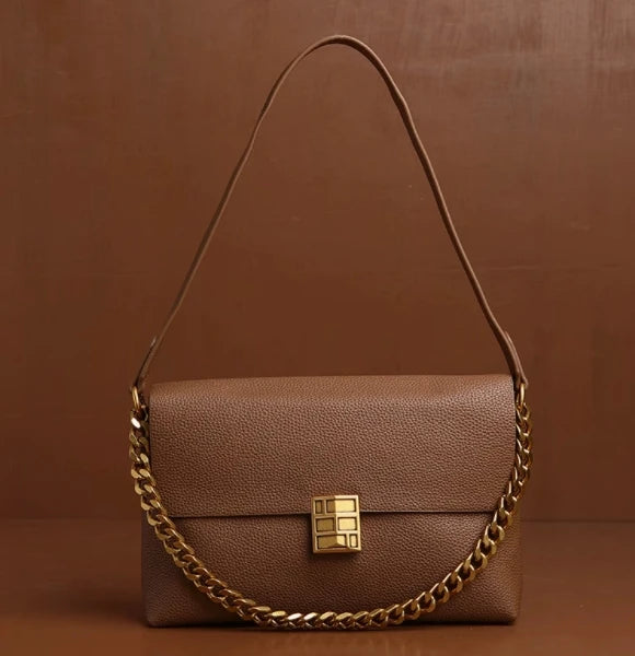 Genuine leather Bag New Retro Single Shoulder Armpit Bag, Crossbody Chain Bag, luxurious Handbag, High-Quality Women's Bag