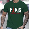 Men's T-Shirt Fashion Street Paris Letter Short Sleeved T Shirt For Men Casual 3d Print Summer Top Breakable Loose Men Clothing