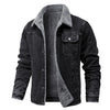 DIMUSI Men's Winter Jacket Fashion Men's Lapel Sherpa Fleece Lined Thicken Denim Jean Trucker Jacke Men Jeans Coats Clothing 5XL