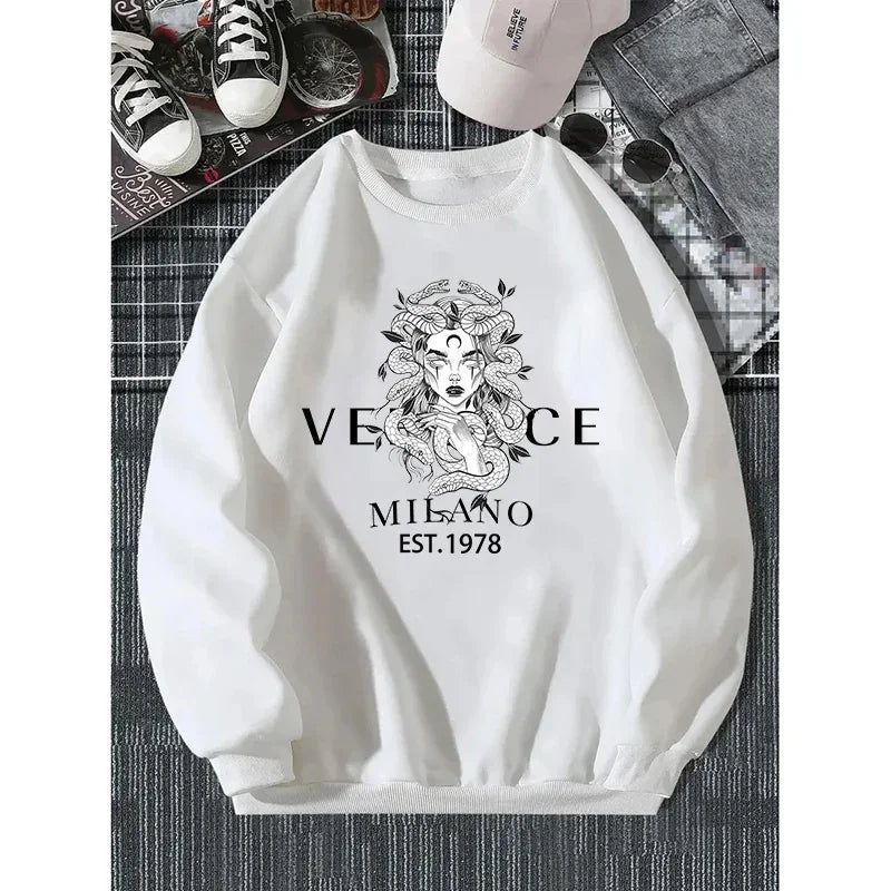 New Women's Graphic Sweatshirt Classic Luxury High Quality Harajuku Y2k Designer Casual Hip Hop Hoodies Woman Pullover Sweater