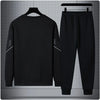 Spring and Autumn New Fashion Sports Long Sleeve T-shirt Set For Men Leisure Loose Comfortable Large Size Two-Piece Set