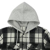 Cross border new fashionable European and American men's foreign trade leisure hooded plaid shirt jacket men's stock